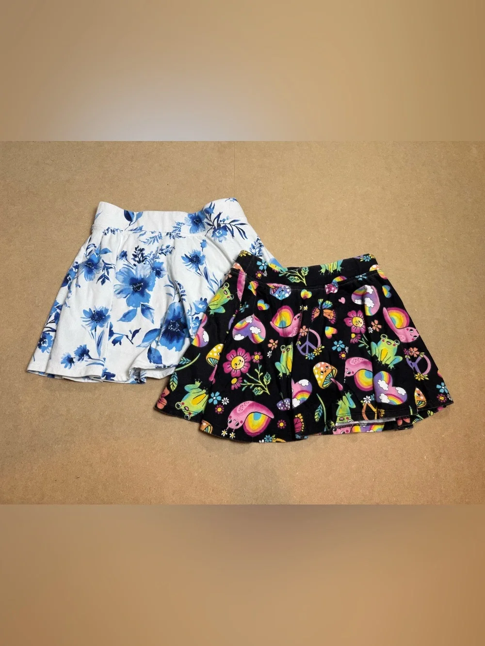 The Children’s Place Girls Size 7/8 Skort Lot of 2 Floral Rainbow Prints casual